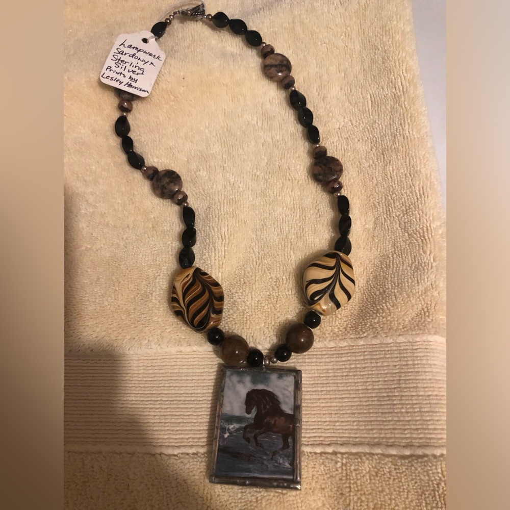 Handcrafted Horse Pendant Necklace- 169A $80 or $65 w/offer